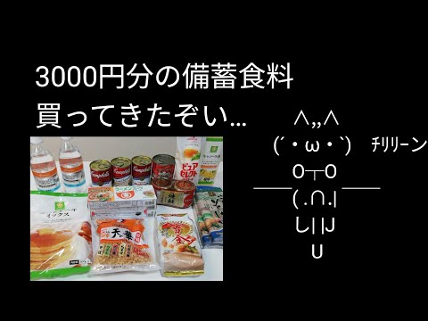 トマト缶売りきれた…備蓄猫の日常｜ローリングストック買い出し【3000円分の備蓄食料買ってきた】