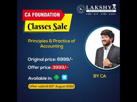 CA Foundation | Accounts | By CA CMA Gopinadh | Lakshya Edu