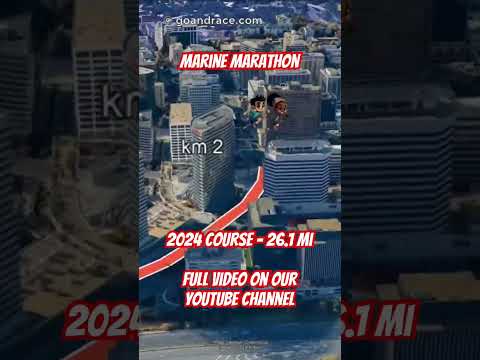 Marine Marathon 2024: fly over the marathon course! Video of the race path.