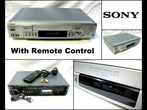 Sony SLV-EZ70 6-Head Hifi Stereo VHS VCR Recorder Player with Remote Control