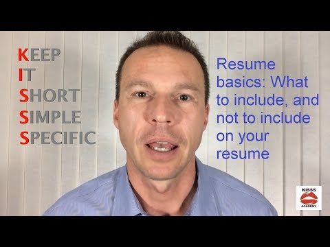 What to include, and not include on your resume