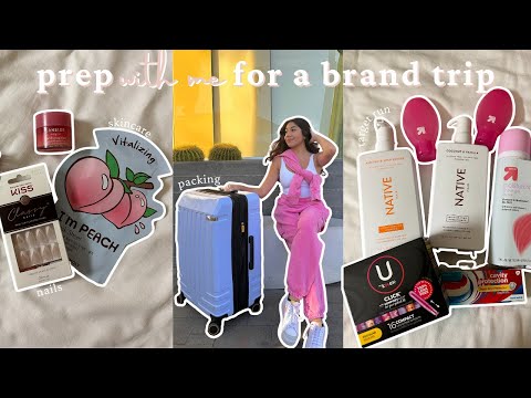 prep with me for a brand trip to palm springs!! | packing, target run, skin care, & nails