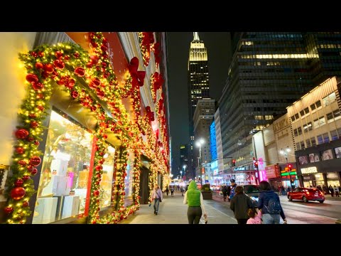 2024 Macy’s Christmas Decorations | Rockefeller Center & Bryant Park Winter Village Walk