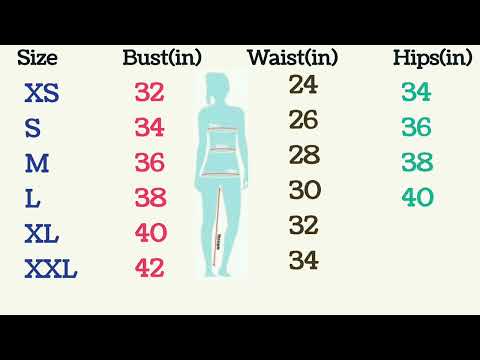 Zudio Women Size Chart | Zudio Girls Size Chart | Zudio Size Chart for Woman |