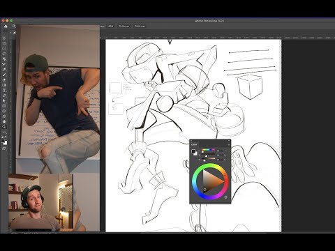 Drawing a Stylized Character from Reference Live Stream