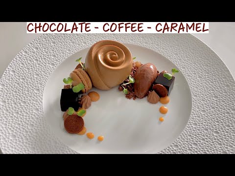 MICHELIN STAR Chocolate, Coffee & Caramel Dessert - Fine Dining Pastry Recipe