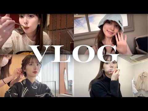 【ゆるVlog💆‍♀️】撮影、美容、展示会周り...盛りだくさんVlog📷🍜