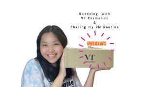 Unboxing VT Cosmetics Parcel + PM routine with VT Super Hyalon Skincare Range