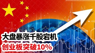 龙哥时评：大盘暴涨千股宕机，创业板突破10%