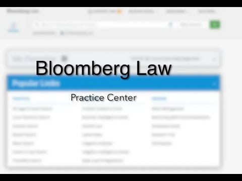 Bloomberg Law: Practice Center