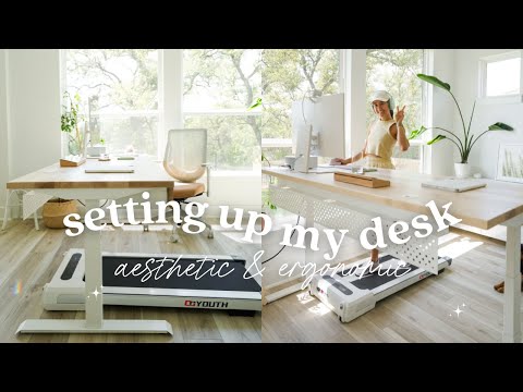 ✨ New Desk Setup | Standing Desk, Walking Pad, Cable Management