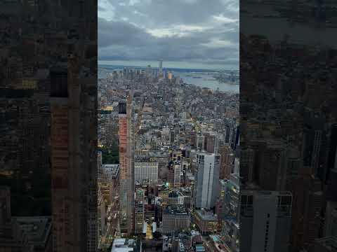 Stunning view from the Empire State Building in New York at sunset! #nyc  #empirestatebuilding