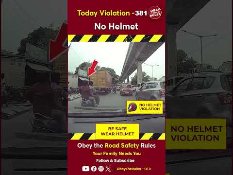 Today Violation 381 - Keep your ride safe with a helmet #chennaitrafficpolice #otr #obeytherules