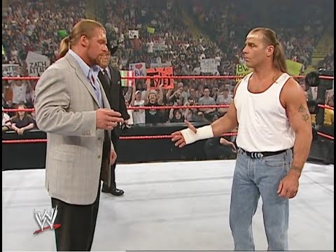 Triple H & Shawn Michaels end their rivalry after Bad Blood Kane attacks HBK - RAW 14 June 2004