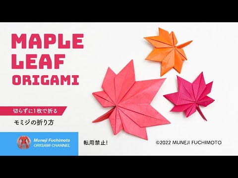 「折り紙」モミジ（maple leaf origami）の折り方