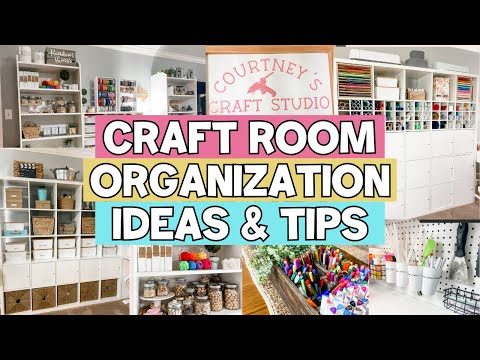 GAME CHANGER Craft Organization & Storage Ideas |  EASY DIY CRAFT TABLE (NO TOOLS!) Craft Room Tour