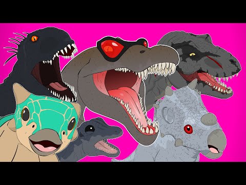 ♪ JURASSIC WORLD CAMP CRETACEOUS MUSICALS REMIX - Animated Songs