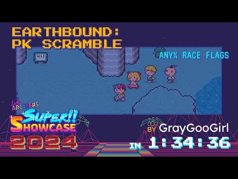 #LASS2024 - Earthbound: PK Scramble (Any% Race Flags) in 1:34:36 [w/ GrayGooGirl]