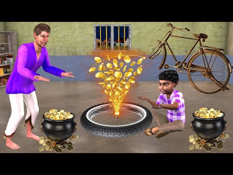 Magical Tyre Old Bicycle Restoration Jadui Tyre Hindi Kahaniya Moral Stories Comedy Video