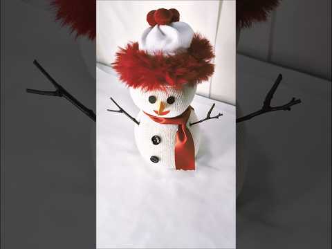 Snowman craft making ⛄️ christmas craft ideas #shorts #christmas