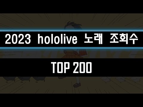 2023년 홀로라이브 노래 영상 TOP 200