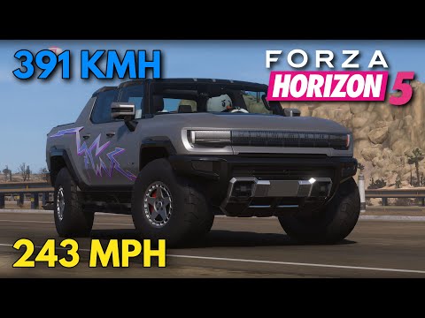 Forza Horizon 5 | 243 MPH (391 KMH) GMC Hummer EV Tune Setup | FH5 Speed Build Tutorials