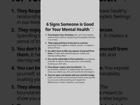 6 Signs someone is good for your mental health