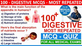 digestive system mcq | digestive system mcq questions and answers | for neet 2024 exams #neet2024