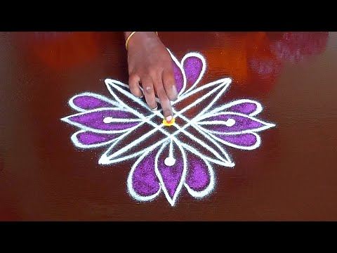 kaarthigai special Rangoli design||padi kolam designs|| simple rangoli designs ||3 to3 dots kolam