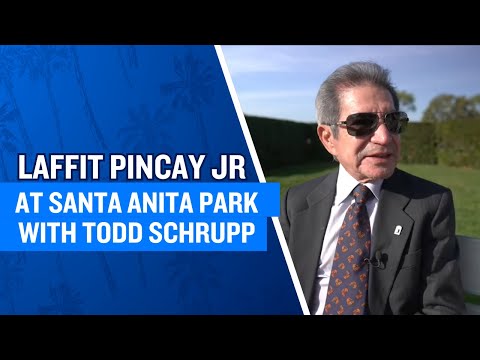 Laffit Pincay at Santa Anita with Todd Schrupp