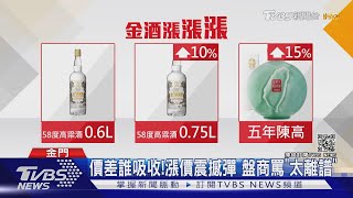 無預警!金門高粱酒突宣布調價 最多漲15%｜TVBS新聞