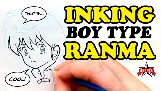 Inking Ranma (Boy Type) by Rumiko Takahashi #inkingmanga