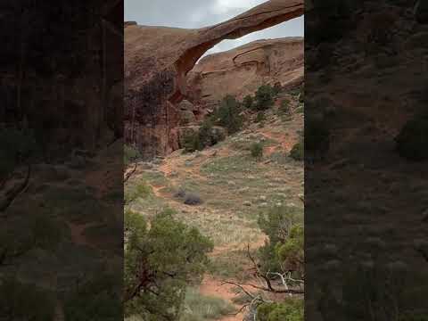 Landscape Arch, Devils Garden Trail, Arches National Park Utah from Moab #Shorts