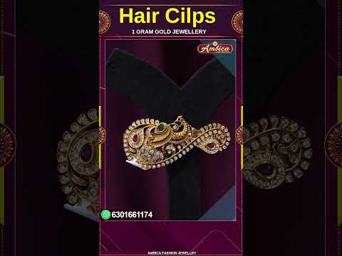 #Shorts Hair Cilps Collcetions  1Gram Gold Jewellery