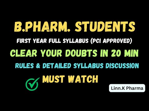 Syllabus bpharma pci || Lateral entry in bpharm || Bpharma first semester all subjects discussion