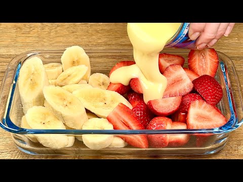 🍓Whip condensed milk with strawberries!🔝The tastiest no-bake desserts this spring!