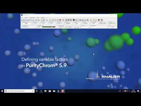 Defining variable factors for chromatography in CDS software PurityChrom® 5.9