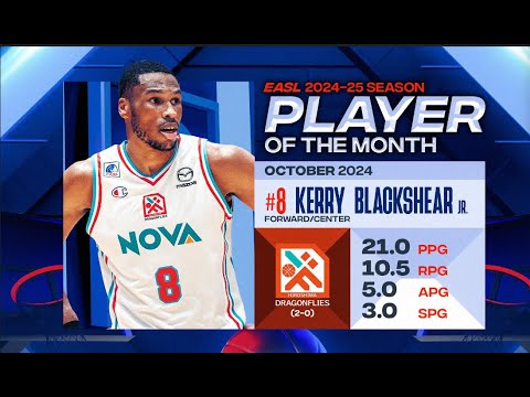 EASL October Player of the Month: Kerry Blackshear Jr. (Hiroshima Dragonflies)