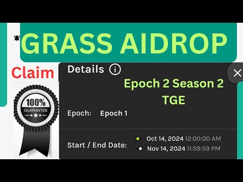 GRASS Update - Epoch 2 Airdrop || Claim date & Wallet Connect