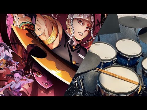 Aimer - 朝が来る | 鬼滅の刃 遊郭編 ED | を叩いてみた/Drum Cover (with lyrics)