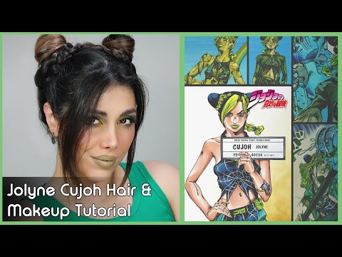 Anime hair and makeup tutorial - Jolyne Cujoh (Jojo bizarre adventure) #animehairstyle #makeup