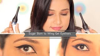 #JustLaunched Sugar Born To Wing Gel Eyeliners Review & Eye looks | Black & Blue