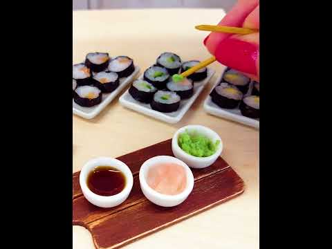 Extra mini sushi 🍱🍤🍙 / real mini cooking / mini food / tiny kitchen / ASMR #minicooking