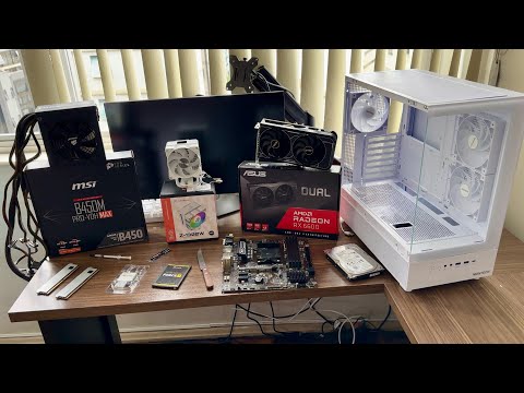 Montando um PC Gamer Custo Beneficio RX 6600 e Ryzen 5 5500 Roda Tudo