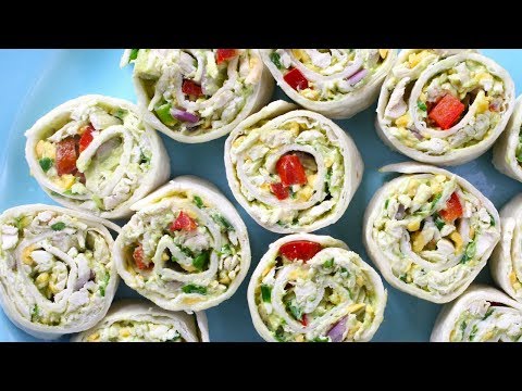 Chicken Avocado Salad Roll Ups