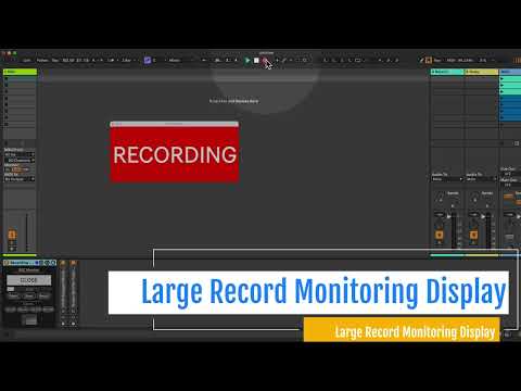 How to show recording state of Ableton Live in a big window