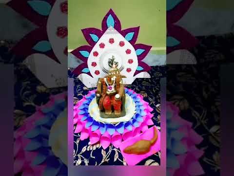 Ganesh chaturthi Pooja at home #ganeshchaturthi #ganeshchaturthidecorationideas