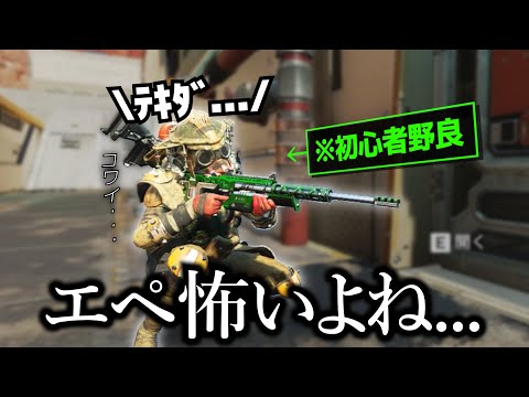 敵に怯える初心者の野良ブラハが可愛い【APEX】