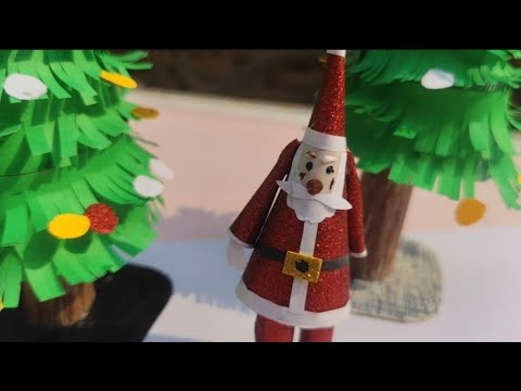 how to make Santa Claus at home 🎅 कागज से बनाया Santa Claus🎅#diy#happy#christmas 💥