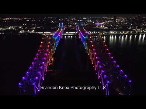 COLORFUL CRESCENT CITY CONNECTION BRIDGE DRONE FOOTAGE (DJI) BRANDON KNOX PHOTOGRAPHY LLC